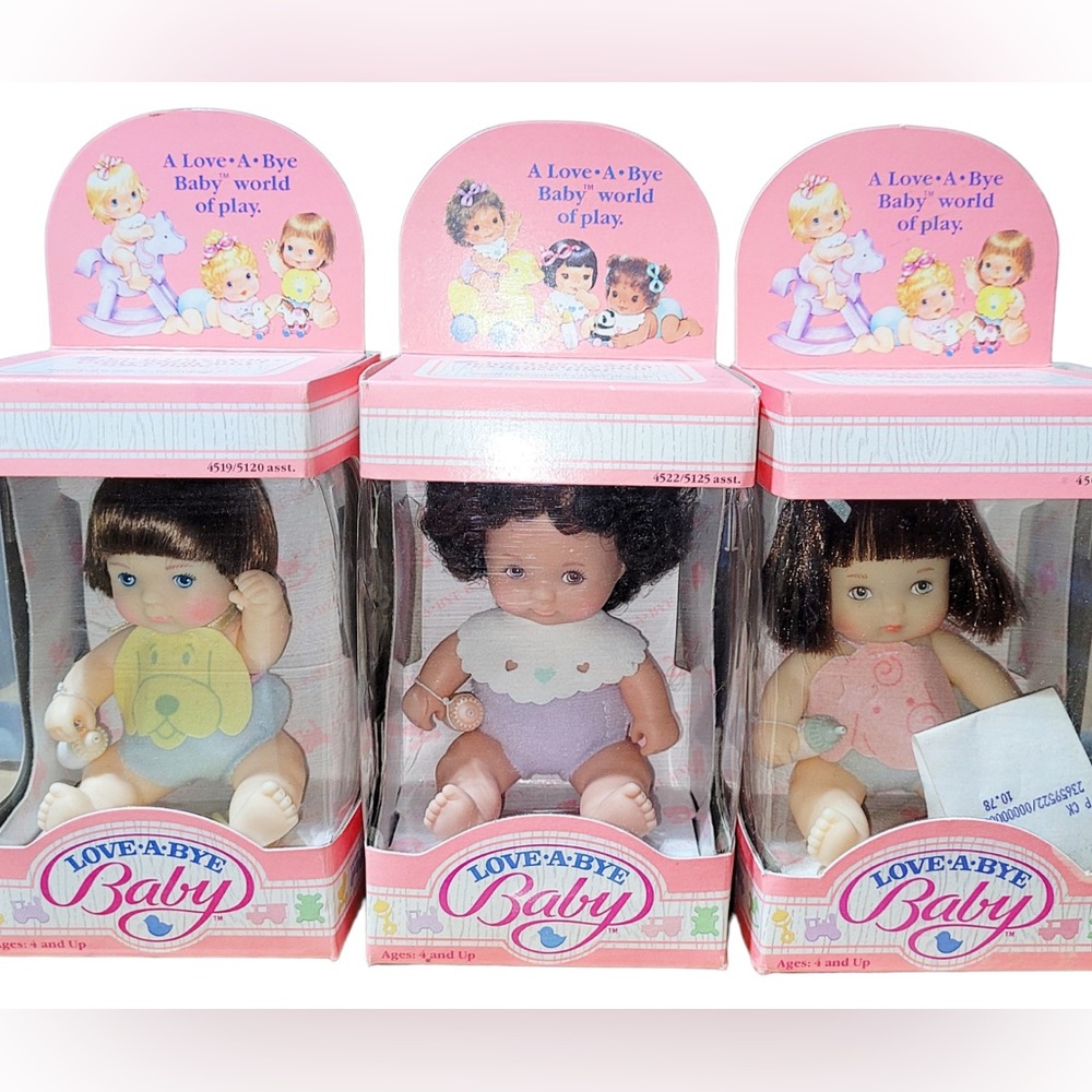 Set of 3 Vintage Love-A-Bye Baby Dolls